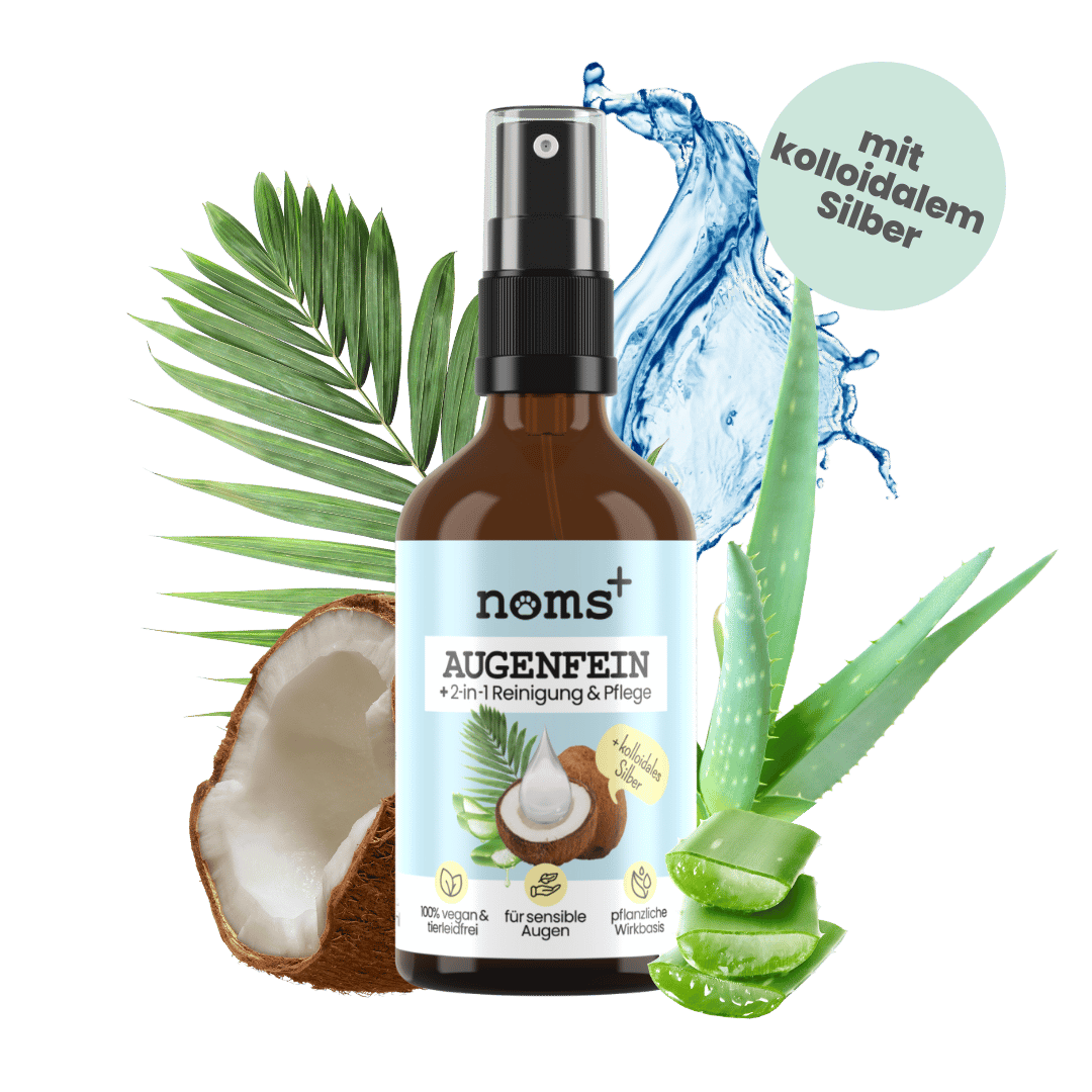 Noms+ Augenfein Flasche mit Inhaltsstoffen