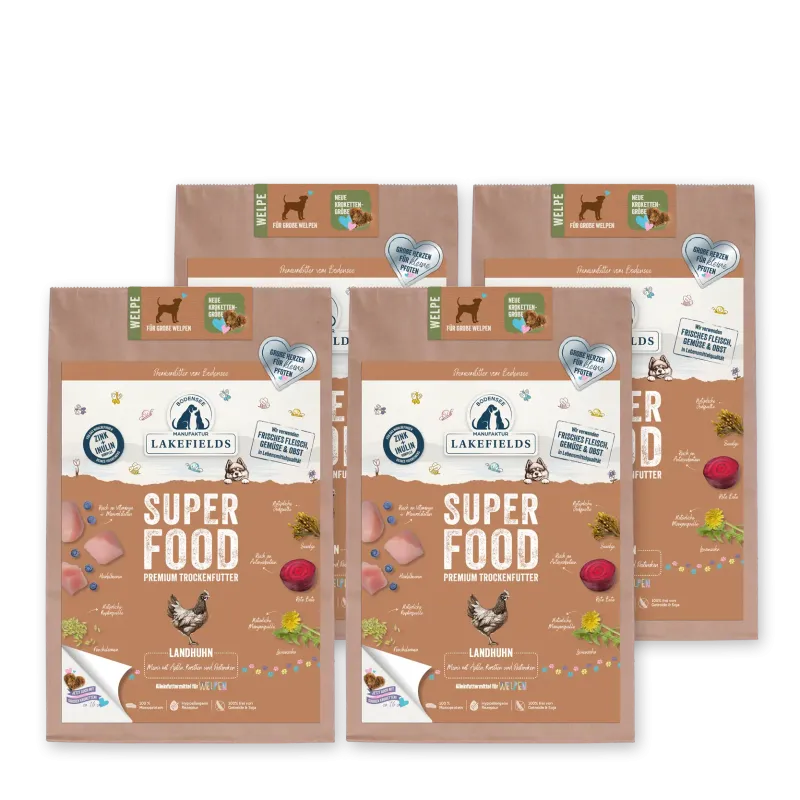 SUPERFOOD Komplettmenü HUHN | grosse Welpen