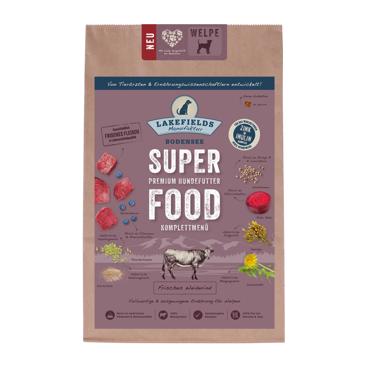 SUPERFOOD Komplettmenü RIND | Welpe