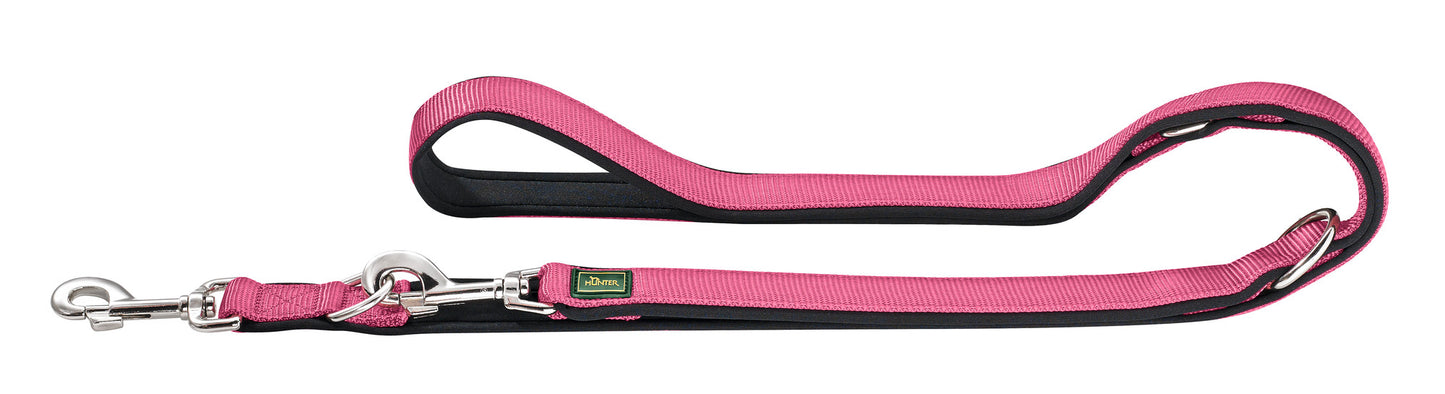 Führleine "Neopren" | himbeer/schwarz