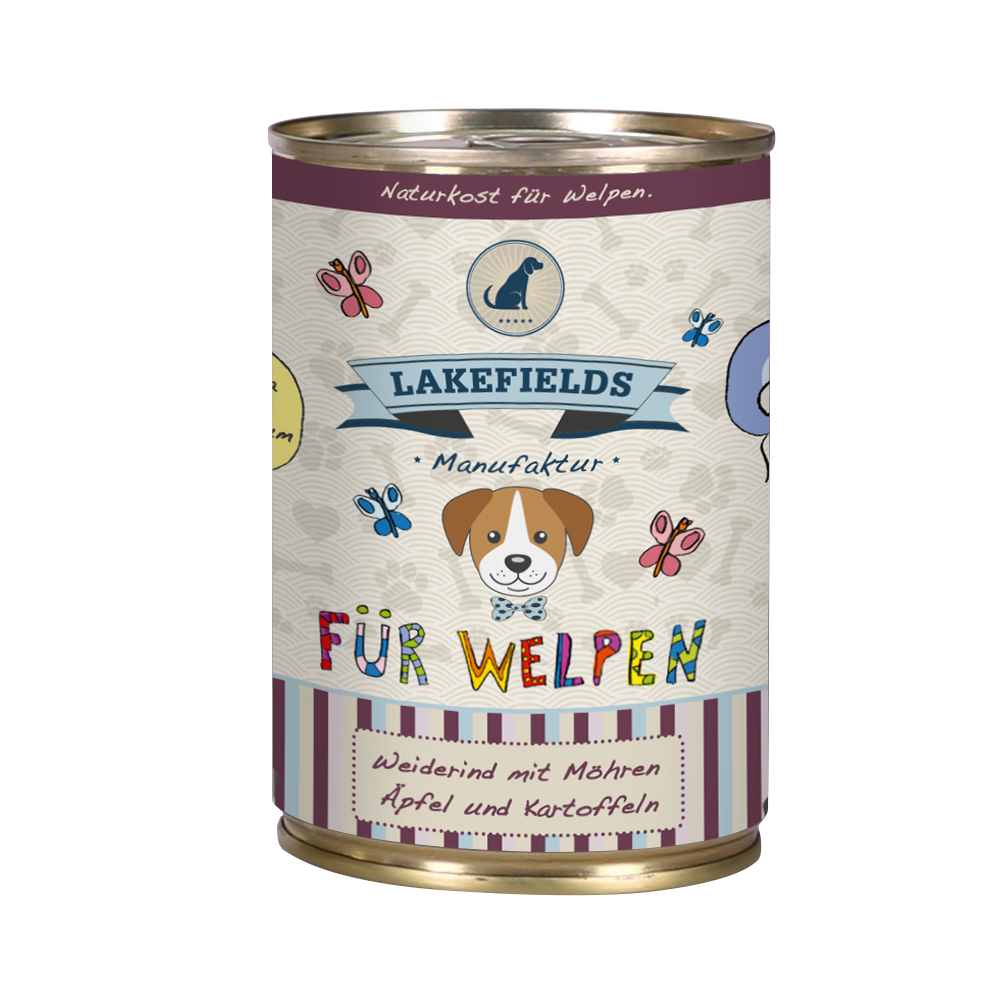 LAKEFIELDS Dosenfleischmenue Rind Welpen 400 Gramm