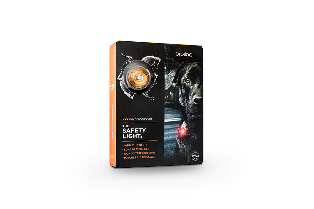 Orbiloc Sicherheitslicht Dog dual gelb Packung