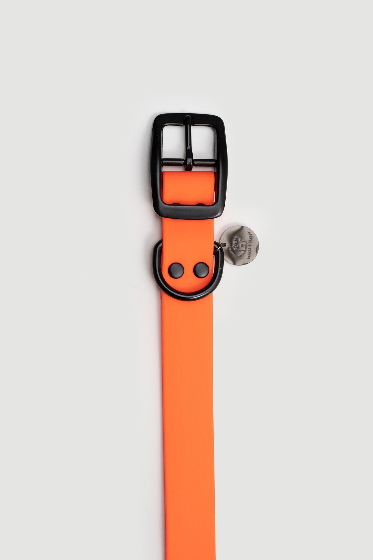 Biothane Hundehalsband in orange von Thomas & Henry Detail