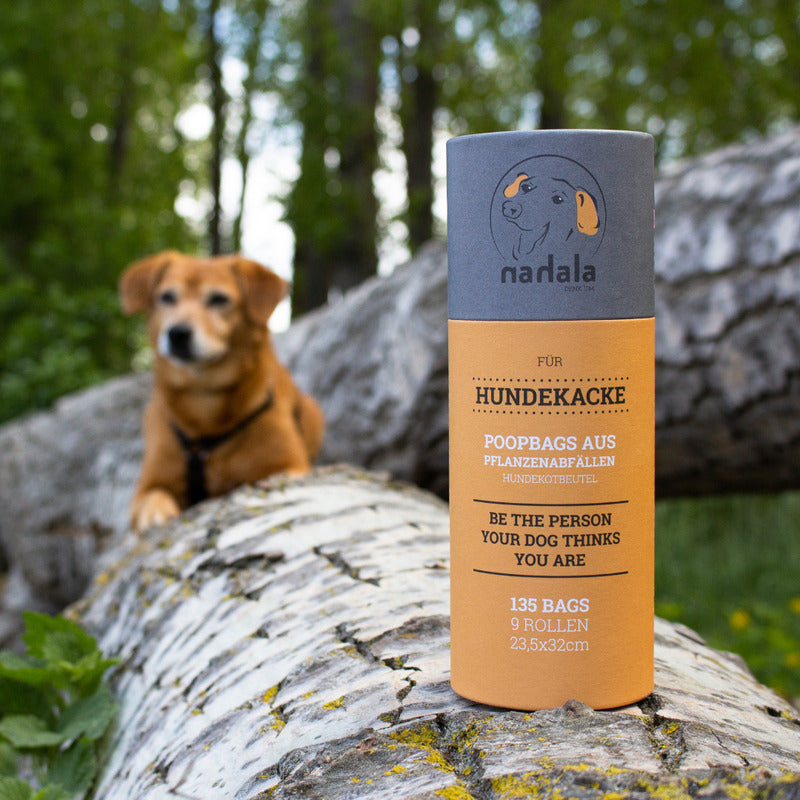 Nahala Hundekotbeutel Box mit Hund