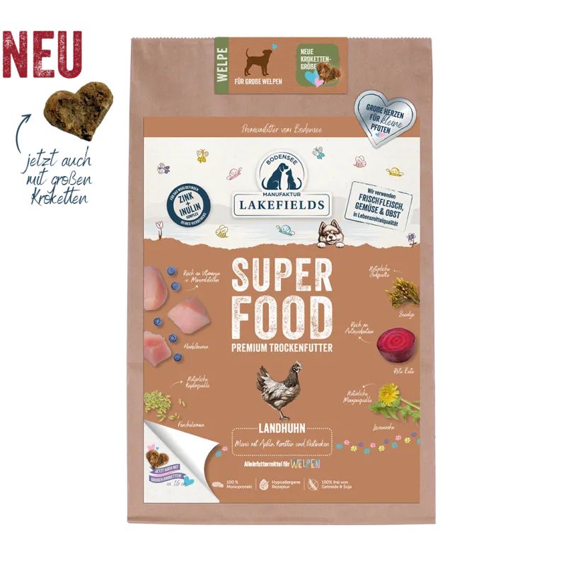 SUPERFOOD Komplettmenü HUHN | grosse Welpen