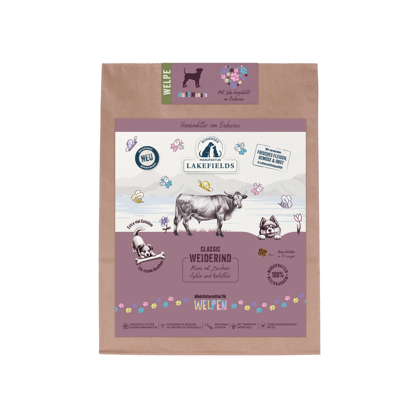 Trockenfutter-Menü RIND | Welpe