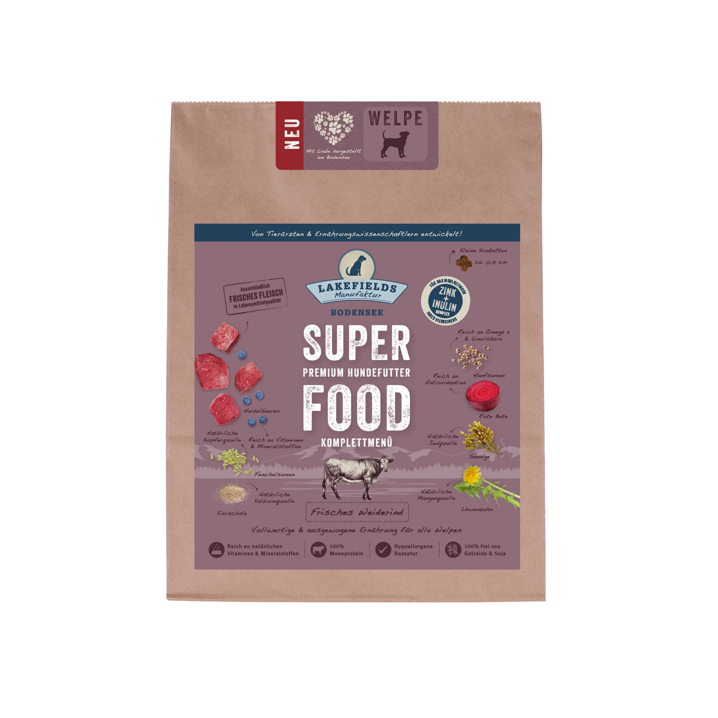 SUPERFOOD Komplettmenü RIND | Welpe