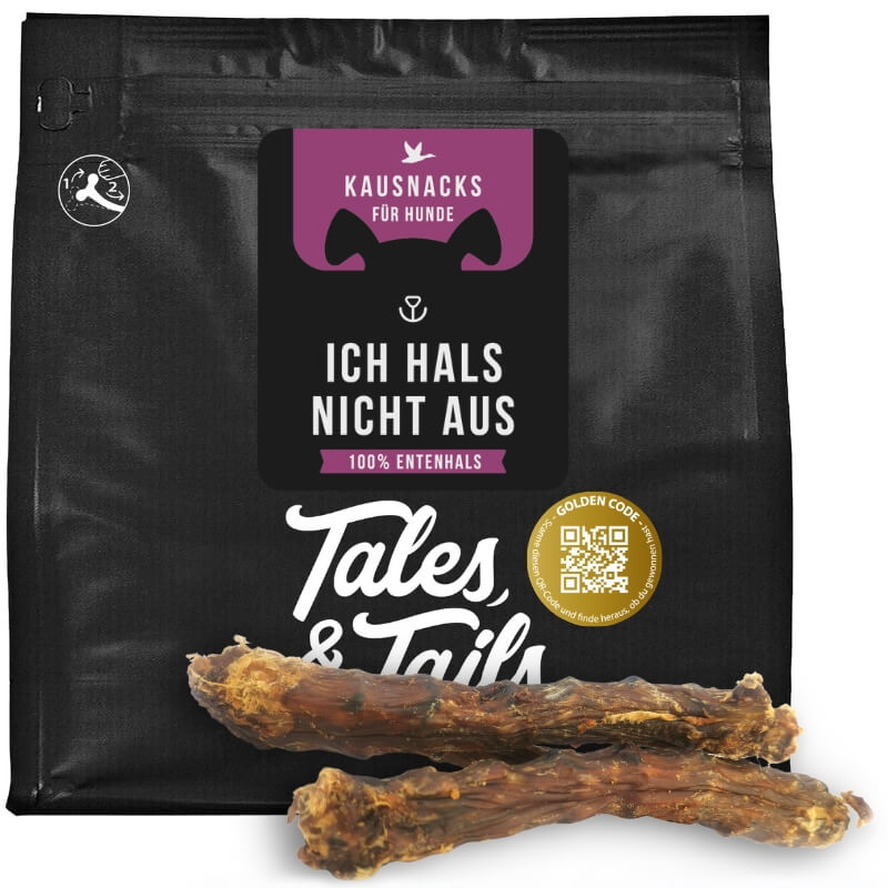 Kausnack aus Entenhals von Tales & Tails Packung