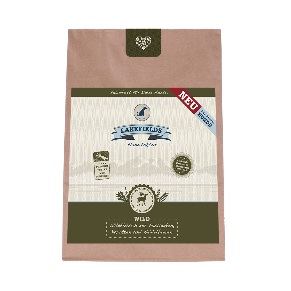 Lakefields Trockenfutter Wild kleine Hunde 1 kg
