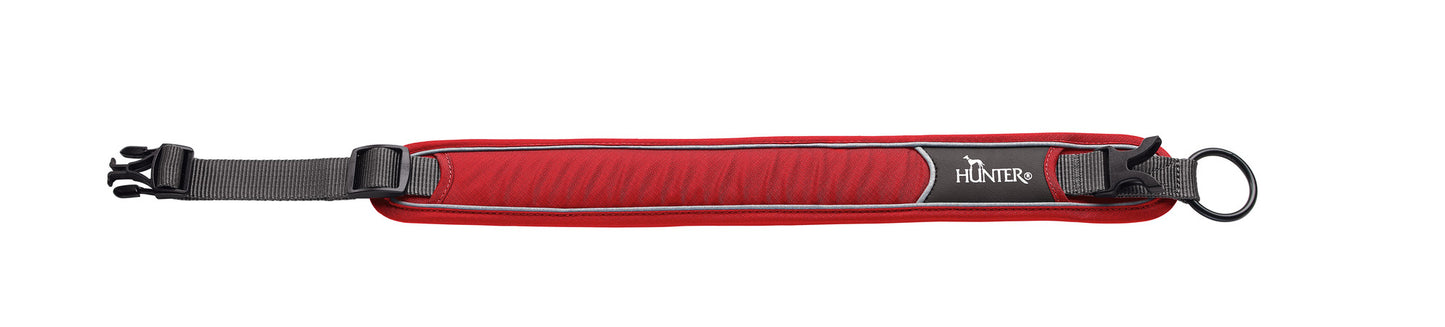 Hundehalsband "Divo" | rot/grau