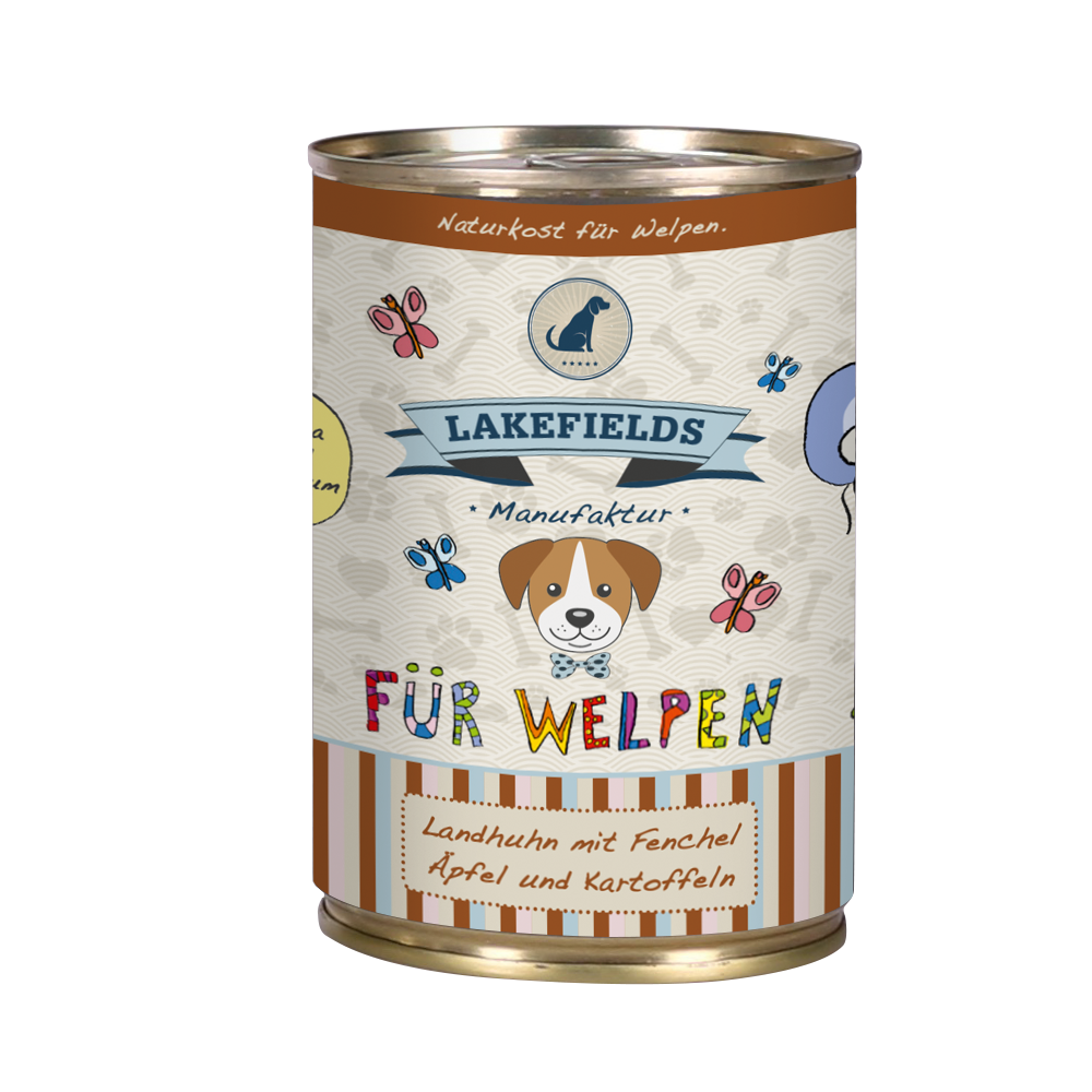 LAKEFIELDS Dosenfleischmenue Huhn Welpen 400 Gramm