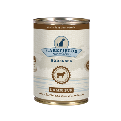 Lakefields Hundefutter Nassfutter Ergänzungsfutter Lamm PUR