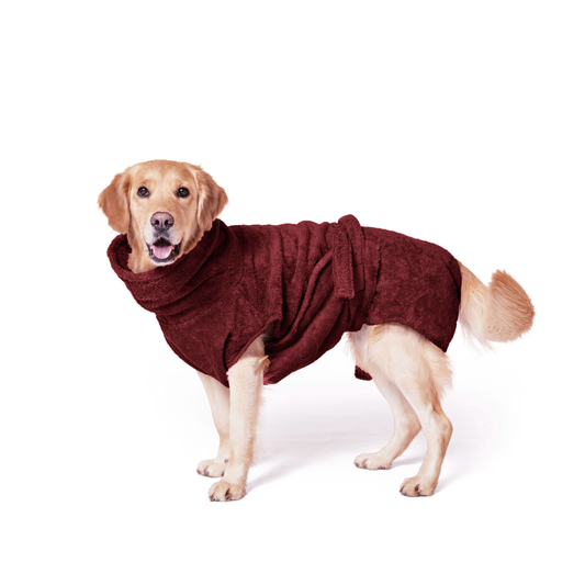 Lills Hundebademantel Cranberry 