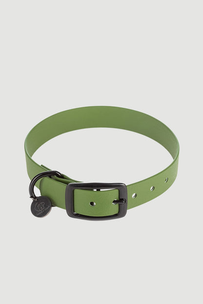 Biothane Set Halsband und Leine in olive von Thomas & Henry Halsband