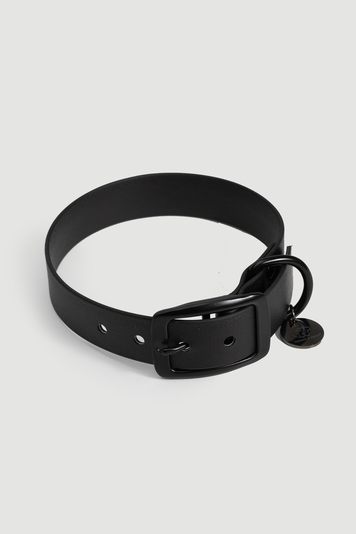 Biothane Set Halsband und Leine in schwarz von Thomas & Henry Halsband